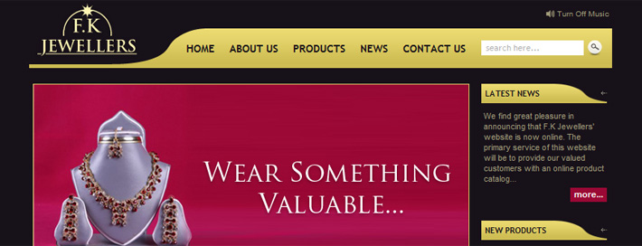 F.K. Jewellers website (CMS)